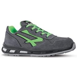 U-Power - Chaussures de sécurité basses Red Lion légères et confortables - Environnements secs - S1P SRC - Gris/Vert - Taille 38_0