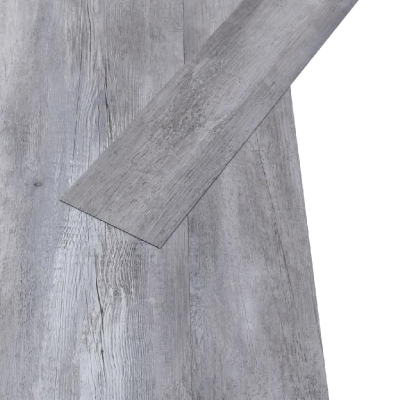 Vidaxl planches de plancher pvc 5,02 m² 2 mm autoadhésif gris bois mat 146602_0