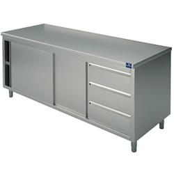 Virtus group Meuble Bas Inox Neutre avec Tiroirs   Gamme 600   Virtus - blanc plastique polypropylène 7864850956732_0