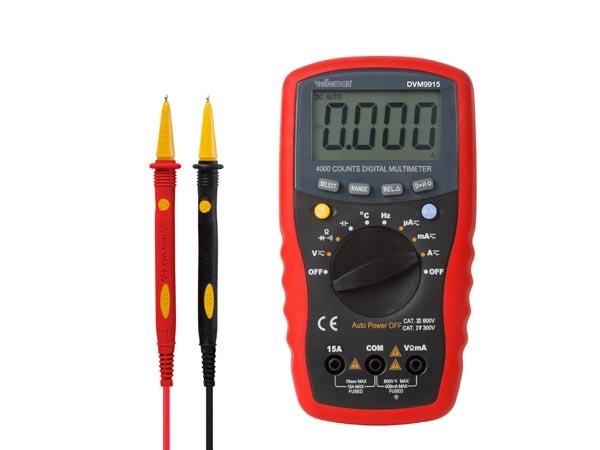 Multimètre numérique - Sélection de plage automatique - CAT III 600 V / CAT IV 300 V - Mesures jusqu'à 600 V et 15 A_0