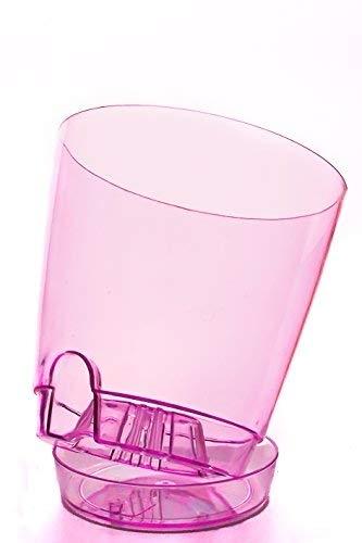 GARDEN4YOU - Pot de fleurs avec soucoupe - Diamètre 13 ou 17 cm - Transparent, plastique premium, 3 couleurs disponibles_0