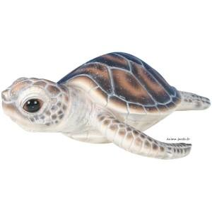 Bebe Tortue De Mer En Resine 04 X 2 Sujets