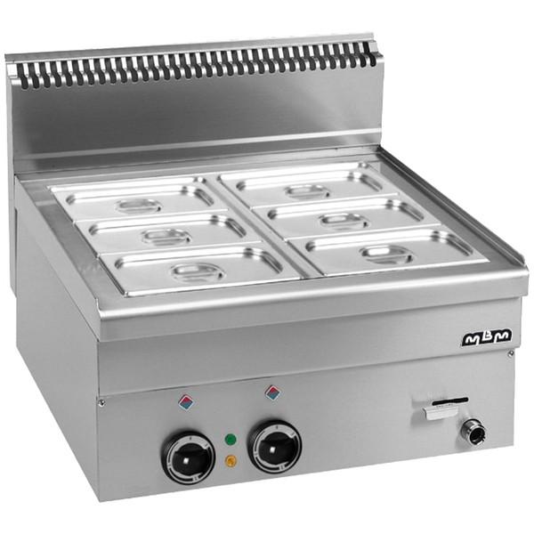 Bain-marie électrique MBM - Grand modèle - Cuve GN 1/1 + 1/4 + 1/4 - Chauffage électrique en acier inoxydable_0