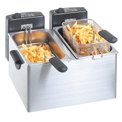 Bartscher Friteuse double inox 2 x 4 Litres à poser, 4400 W, 220 V - MONO - 3667335016181_0