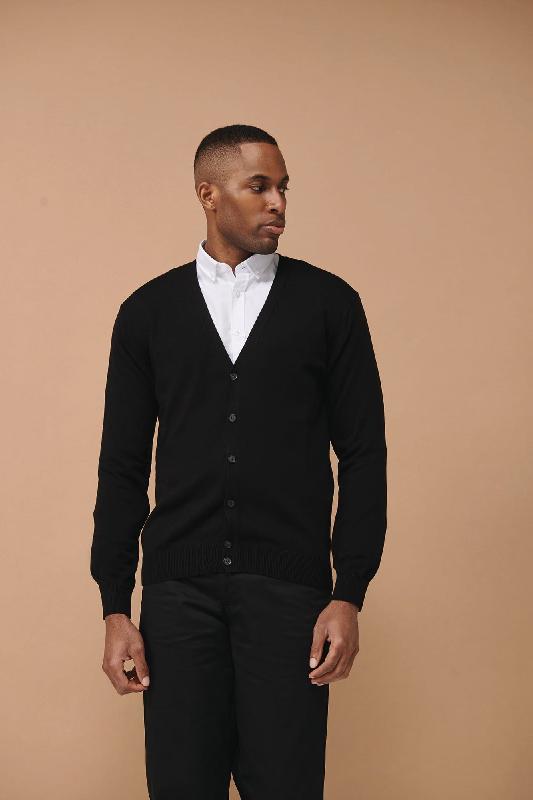 Cardigan homme - Henbury - Réf: H722 - 50% coton / 50% acrylique - Col V - Taille XXL_0