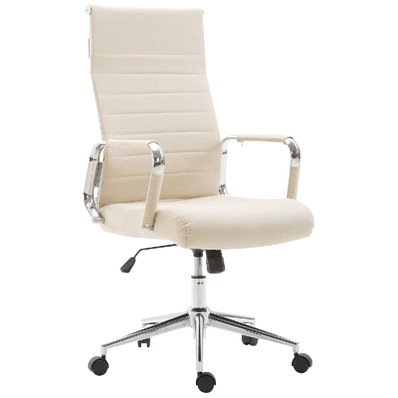CLP Fauteuil de bureau Kolumbus tissu Crème - beige textile 191943604_0