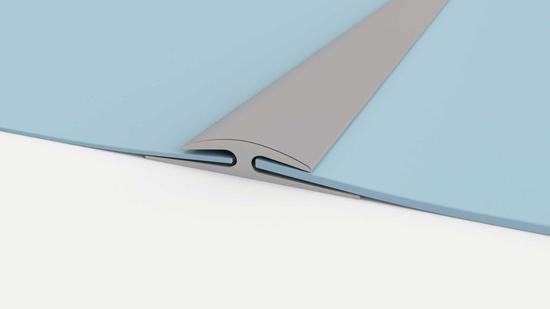 Dark grey - profilé de transition en PVC souple - à coller pour sols de 5 mm_0