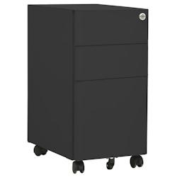 Décoshop26 - Caissons à tiroirs meuble de bureau sur roulettes 3 tiroirs 30 x 45 x 59 cm en acier anthracite DEC024557 - 3000254772033_0