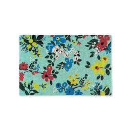 Paillasson Excelsa Fiori Frida en coco 60x40 cm - Décor floral multicolore - Matériau naturel_0