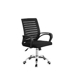 Furniture Style Chaise de bureau avec assise en similicuir noir. Modèle Emma - noir Tissu FS1845NG_0
