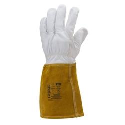 Gant de protection soudeur cuir  EUROWELD 100 (x  10) blanc|marron T.11 Coverguard - 11 cuir 5450564047976_0