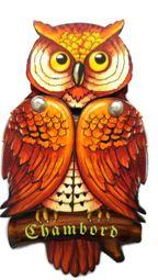 Magnet publicitaire personnalisé hibou - MDF découpé au laser - Fabriqué en France_0