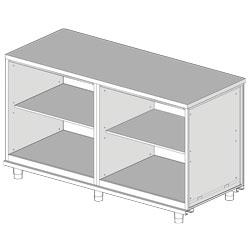 Meuble arrière neutre NN17X - Metrika Line - Dimensions 1700x695(670)x950 mm_0