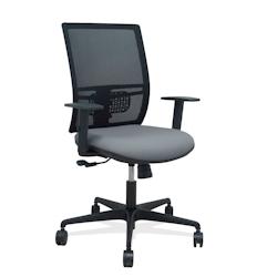 Piqueras y Crespo Silla Yunquera sincro malla negra bali gris brazo regulable - gris multi-matériau 400SM840B220B10B68R65_0