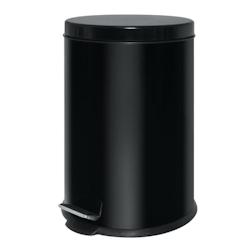 Poubelle à pédale en acier inoxydable noir 20L Bolero - pratique et robuste - GG978_0