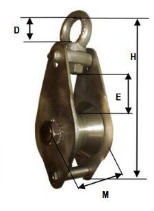 Poulie à corde fixe a oeil emerillon ipm_0