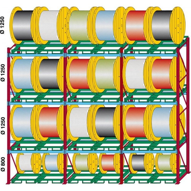 Rs85 - rayonnage et rack à palette - meccanica nicoletti s.R.L - stockage de tourets sur palettes_0