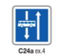Panneau de signalisation d'indication - Type C24a ex.4 - Conditions particulières de circulation_0