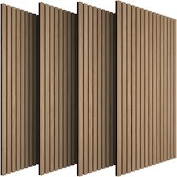 TecTake GmbH tectake Panneaux acoustiques SONIC WALL aspect bois - Chêne clair, Lot de 4 - 406036 - marron Bois manufacturé 406036_0