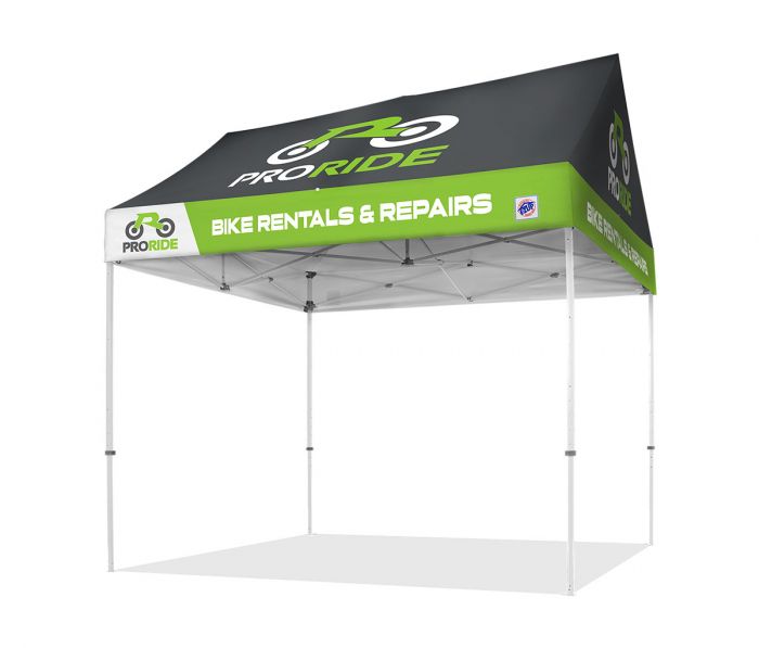 Tente 3x3 personnalisée pliante hut, avec 75% de surface supplémentaire pour votre logo, votre marque et vos graphismes_0