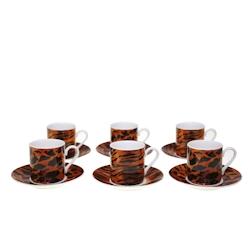Aulica Tasses à café safari - lot de 6 - marron 576201_0