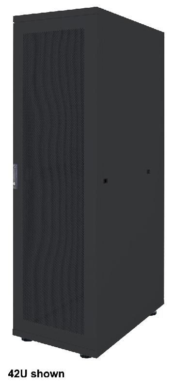 Baie serveur Basic 19 pouces MHT239 avec porte perforée - 26U - 1000 (P) x 600 (L) x 1308 (H) - flatpack - noir - Bravour®_0