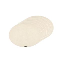 Bjorn Set de table ovale - 6 pièces - Feutre recyclé beige - beige 3701488308110_0