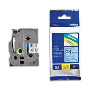 Brother ruban pour ptouch laminé noir/bleu 24mmx8m tze551_0