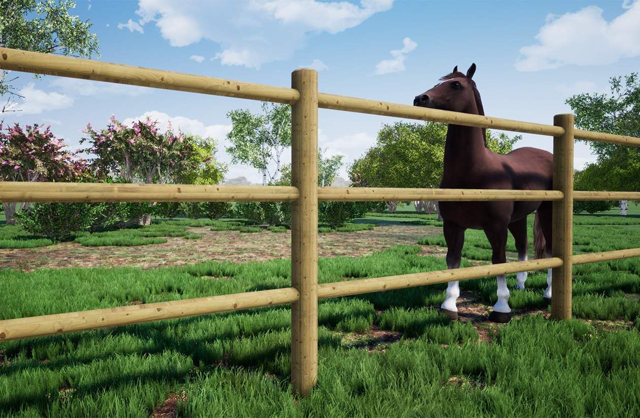 Clôture bois Harmonie pour chevaux - Horse Stop - 3 lices, 1m70, ref. Bh14250-3 - sécuritaire et résistante_0