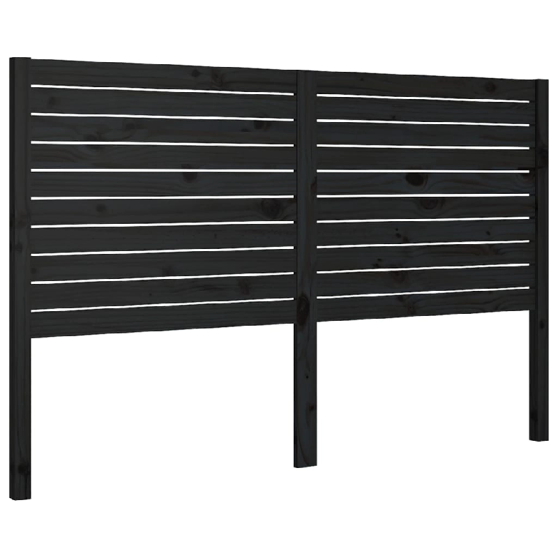 Décoshop26 - Tête de lit accessoire couchage chambre à coucher meuble 146 x 4 x 100 cm bois de pin noir TDL0202270 - noir 3000533588003_0