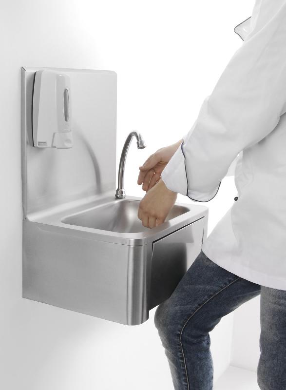 Évier lave-mains - HENDI Food Service Equipment - commande genou - 340x400x(H)595 mm - 810309_0
