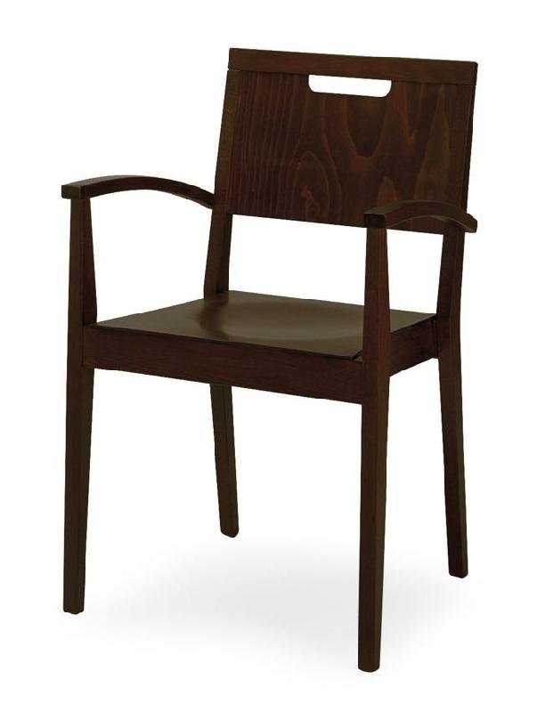Fauteuil Nikita - assise et dossier en bois_0