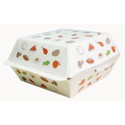 Packnwood FHC - 500Pcs - Boite burger carton imprimé - 135x125x65mm - multicolore en carton 210EATBURG_0