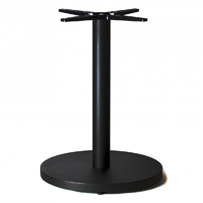 Pied de table de restaurant LUNA - rond, noir, acier galvanisé, auto-stabilisant, H 71 cm - base D 53 cm_0