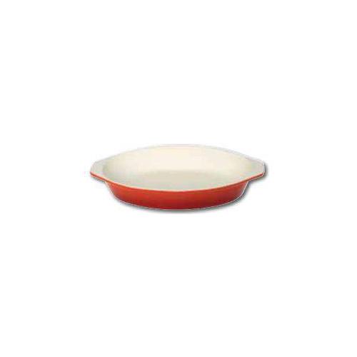 PLAT À GRATIN OVALE ORANGE EN FONTE PROFESSIONNEL VOGUE - 140 X 195 MM