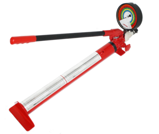 Pompe hydraulique manuelle DA 16 - compacte et mobile avec manomètre haute pression_0