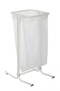 Support pour sac poubelle 110L - Tubag - Pied blanc signalisation RAL 9016 - Acier poudré anti-UV_0