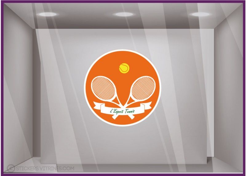 Sv534 diam35 impr - Adhésif pour vitrine Roland Garros - Stickers vitrines - diamètre 35 cm_0