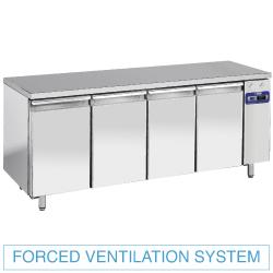 Table frigorifique  ventilée  4 portes gn 1/1  (sans groupe)   ts4n/l_0