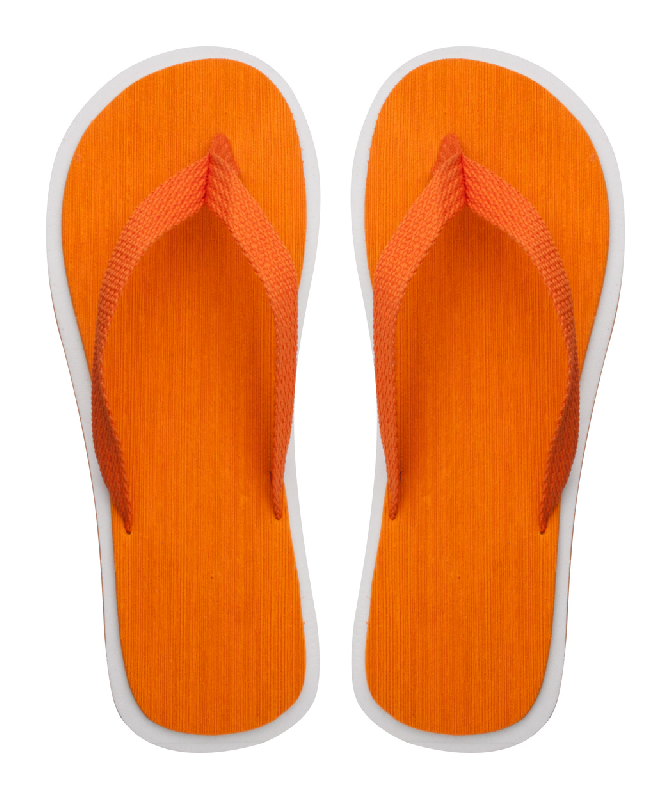 Tongs unisexe - polyester et mousse EVA - couleur orange - 105 g_0