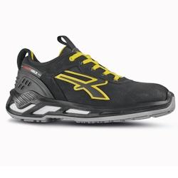 U-Power - Baskets de sécurité basses avec renfort anti-shock RICK - ESD S3 CI SRC - Noir / Jaune - Taille 42 - Cuir nubuck hydrofuge - Ligne Red 360_0