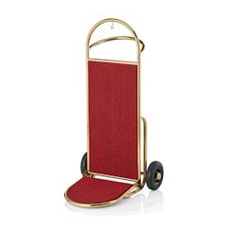 WAS Germany - Diable à bagages, 61 x 70,5 x 121 cm, doré, tapis rouge, acier inoxydable (2226000) - rouge inox 2226 000_0