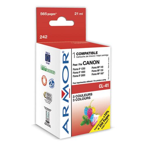 Cartouche jet d'encre compatible couleur Armor CL41 (K20220) - 3 couleurs - Pour imprimantes Canon Pixma_0