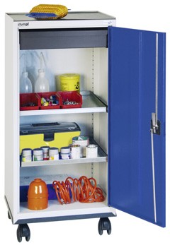 Armoire mobile à outils - 1 tiroir + 2 tablettes télescopiques - H1100xL500xP500mm_0