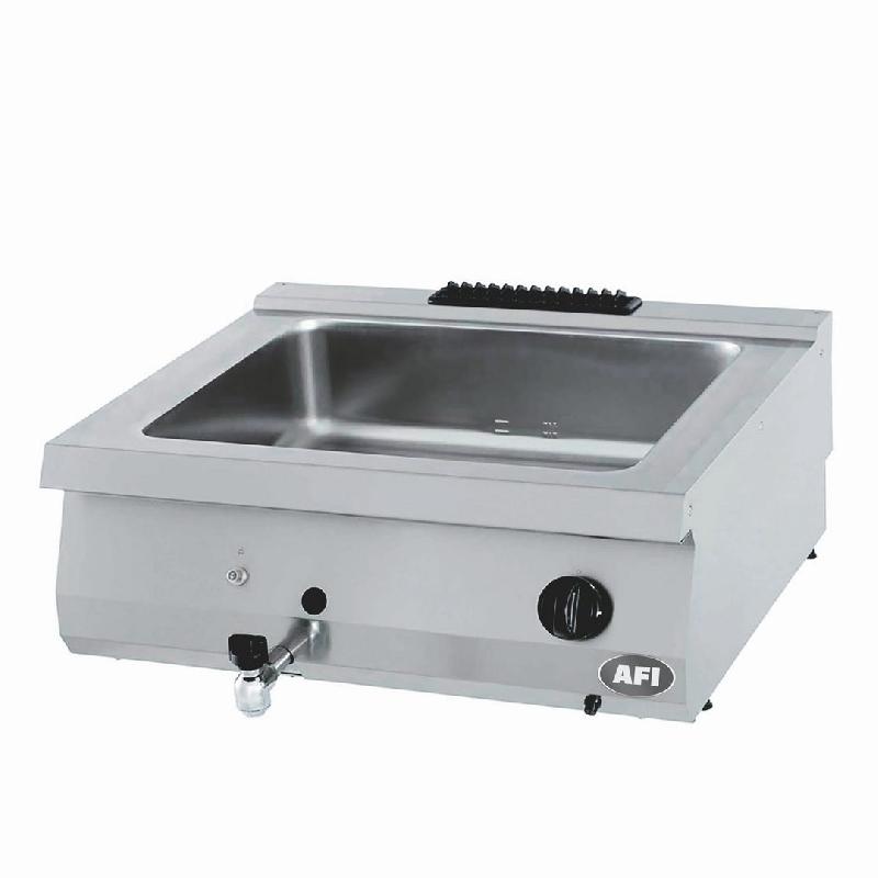 Bain marie professionnel à gaz 2 bacs gn 1/1 à poser - BMP7G80_0