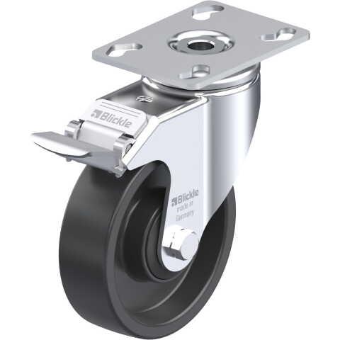 BLICKLE - ROULETTE PIVOTANTE À FREIN Ø 100MM BANDAGE POLYAMIDE PA 6.6 120KG - LKPA-POA 100K-FI