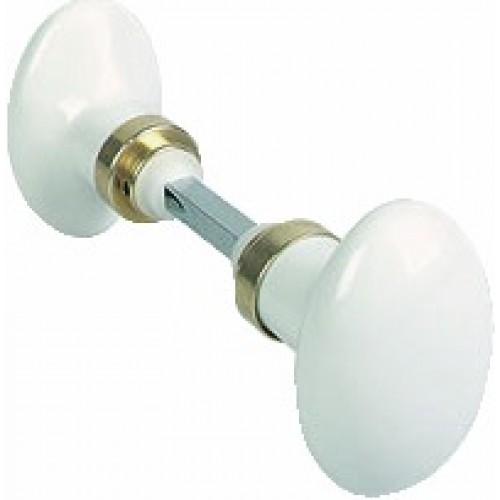 BOUTONS DOUBLES OVALES BLANCS - PORCELAINE DE LIMOGES - CARRÉ 6 MM MÉRIGOUS