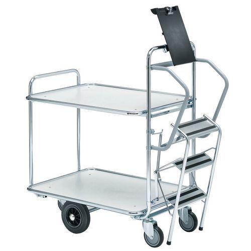 CHARIOT À ÉCHELLE - 2 PLATEAUX 850 X 620 MM - 300KG - ERGOBJORN