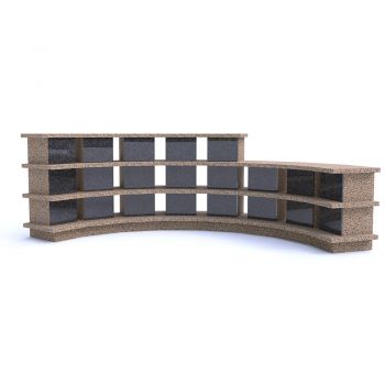 Columbarium Sérénité Ajouré - Capacité de 2 urnes de 22 cm à 4 urnes de 18 cm de diamètre_0