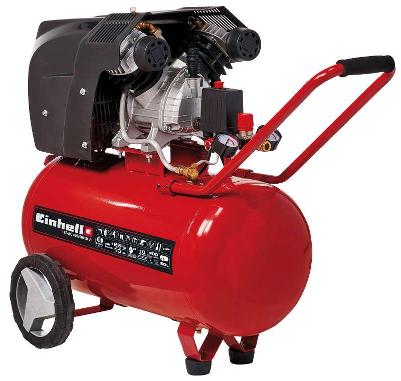Compresseur TE-AC 400/50/10 V - Puissance d'aspiration 400 L/min - Pression max. 10 bar - 2200W_0